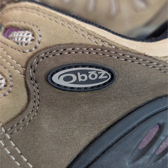 Oboz Sawtooth II Hiking Boots Women's Sz 10 Brown Tan Purple Waterproof Gorpcore - Picture 6 of 14